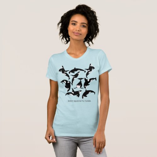 Orcas Killer Whales Custom Souvenir Graphic T_Shirt