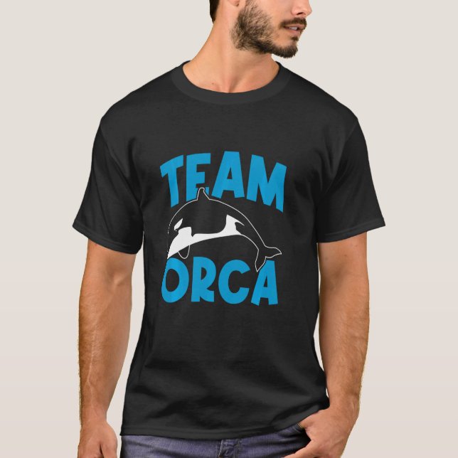 Orcas  Orca  Team Orca Whales Long Sleeve T-Shirt (Front)