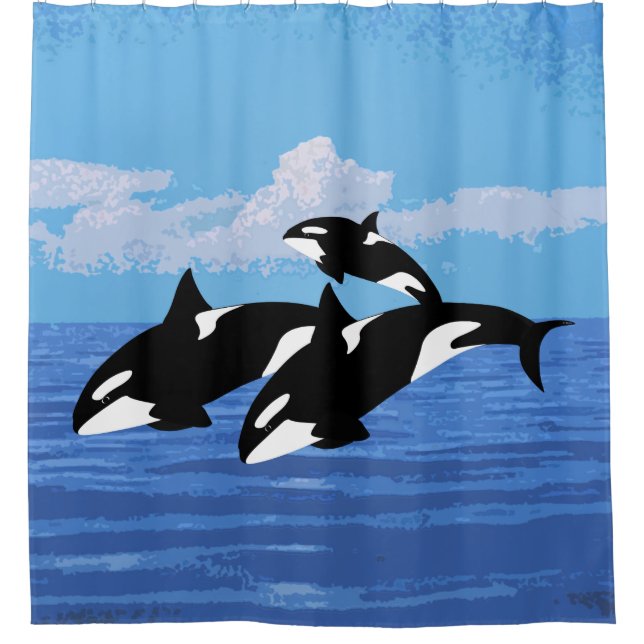 Orcas Shower Curtain (Front)
