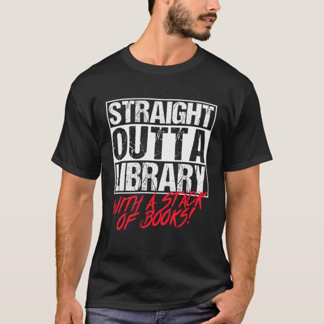 Orcas Straight Outta Library Book T-Shirt (Front)