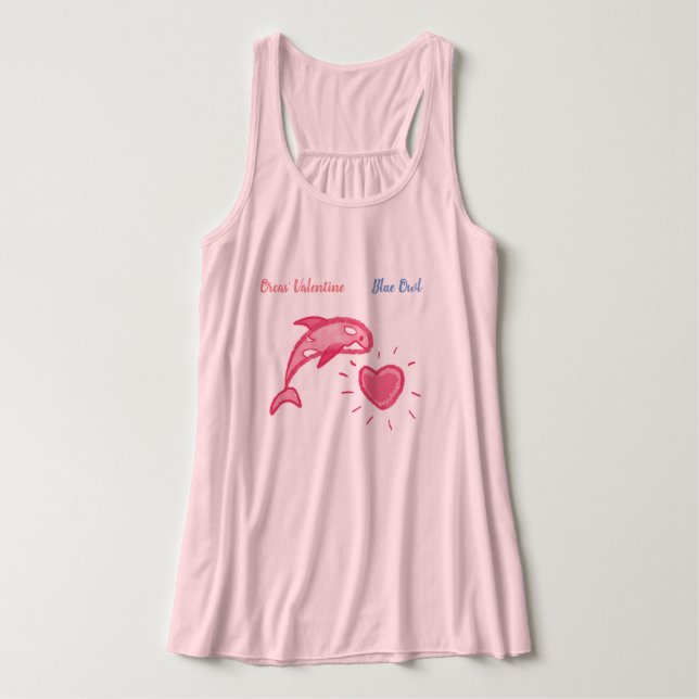 Orcas' Valentine - Song Series Racerback  Tank Top (Design Front)