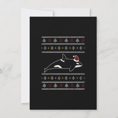 Orcas Whale Sea Creature Christmas Season Holidays Invitation