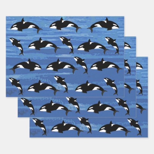 Orcas Wrapping Paper Sheets