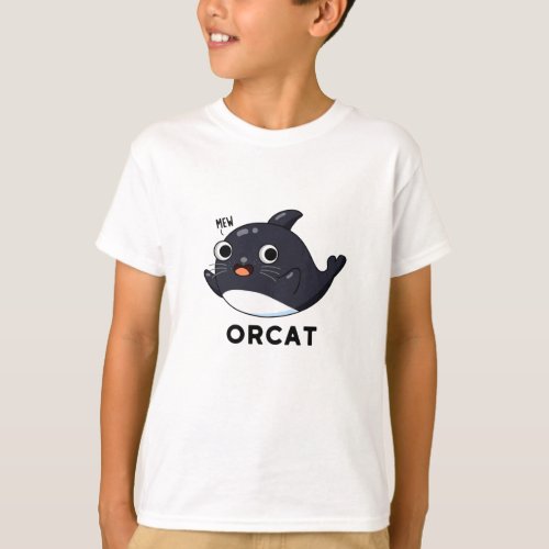 Orcat Funny Cat Orca Pun  T_Shirt