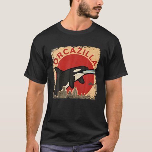 Orcazilla _ Funny Killer Whale Orca T_Shirt
