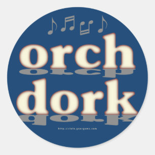Orch Dork Classic Round Sticker