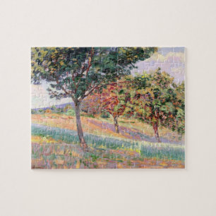Orchard at St. Cheron, 1893 (oil on canvas) Jigsaw Puzzle
