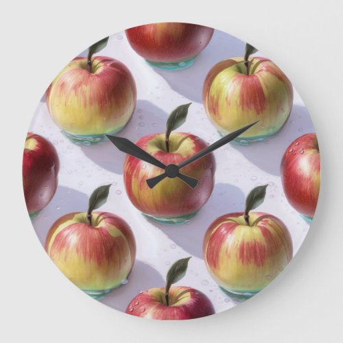 Orchard Dreams Red Apple Harvest Wall Clock