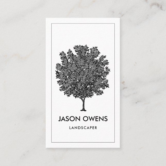 Orchard Fruit Tree Landscaper Business Card (Front)
