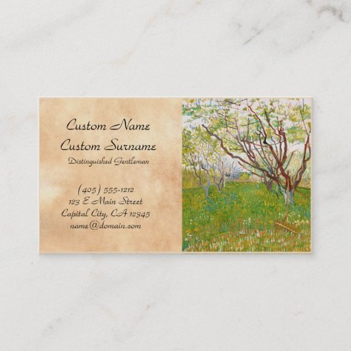 Customizable Orchard in Bloom Vincent van Gogh  fine art Business Cards