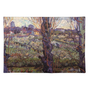 Orchard in Blossom, Arles by Vincent van Gogh Cloth Placemat