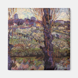 Orchard in Blossom, Arles by Vincent van Gogh Magnet