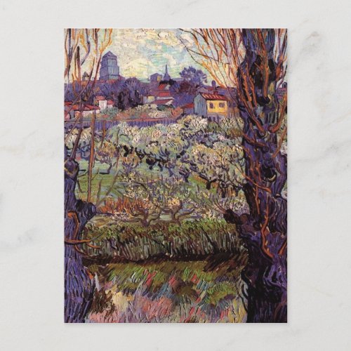 Orchard in Blossom Arles by Vincent van Gogh Postcard