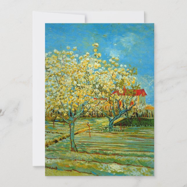 Orchard in Blossom by Vincent van Gogh Invitation (Front)
