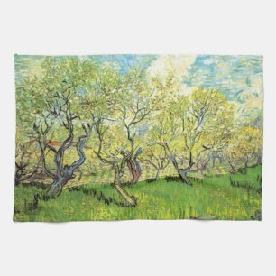 Orchard in Blossom by Vincent van Gogh Kitchen Towel