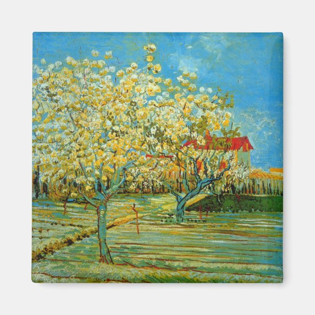 Orchard in Blossom by Vincent van Gogh Magnet (Front)