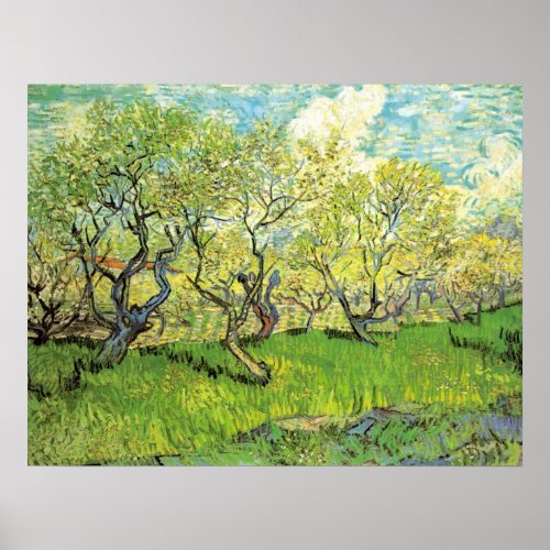 Orchard in Blossom by Vincent van Gogh Poster