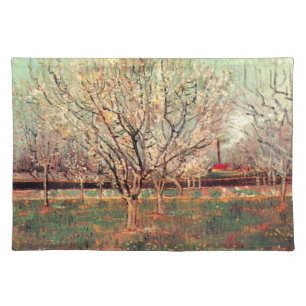 Orchard in Blossom, Plum Trees by Vincent van Gogh Cloth Placemat