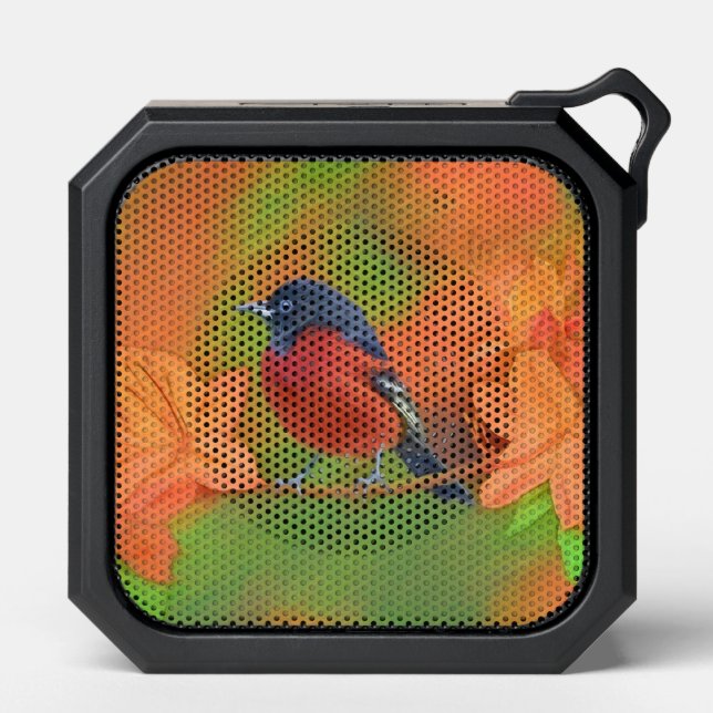Orchard Oriole Songbird Painting Original Bird Art Bluetooth Speaker (Front)