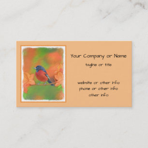 Orchard Oriole Songbird Painting Original Bird Art Business Card