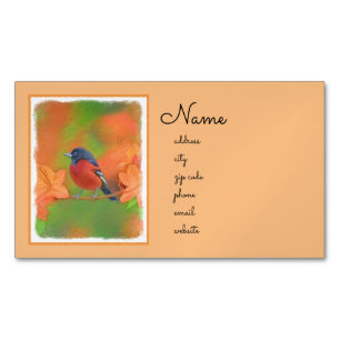 Orchard Oriole Songbird Painting Original Bird Art Business Card Magnet