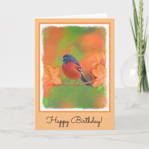 Orchard Oriole Songbird Painting Original Bird Art Card