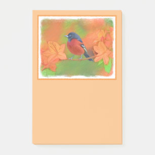 Orchard Oriole Songbird Painting Original Bird Art Post-it Notes