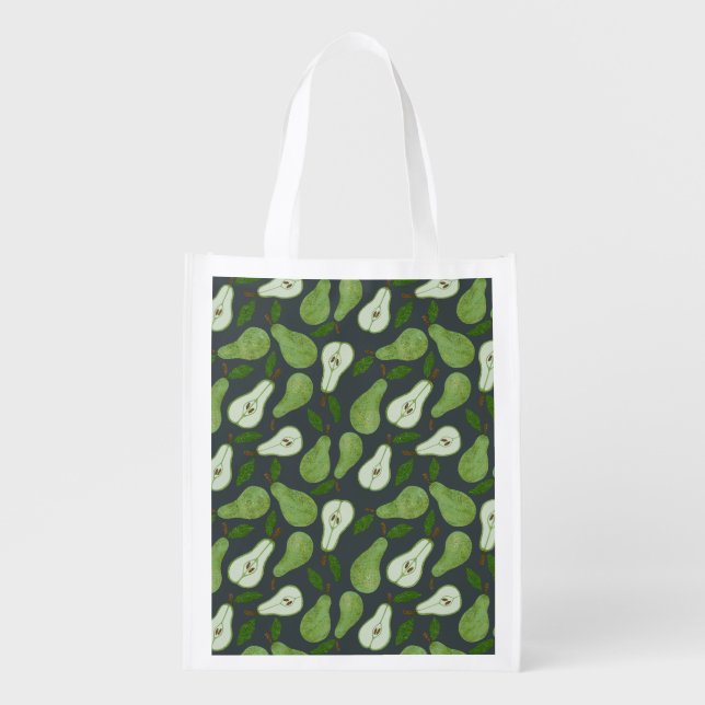 Orchard Pear fruit pattern Grocery Bag (Front)