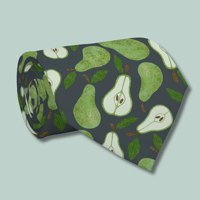 Orchard Pear Fruit pattern Neck Tie (Orchard Pear Fruit pattern tie)