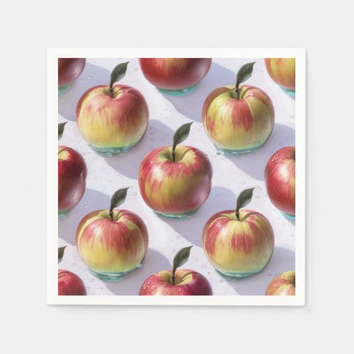 Orchard Red Apple Harvest Paper Napkins