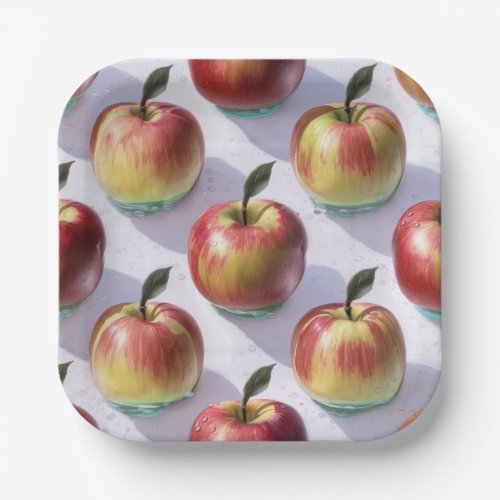 Orchard Red Apple Harvest Paper Plates