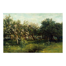 Orchard Trees Landscape Painting