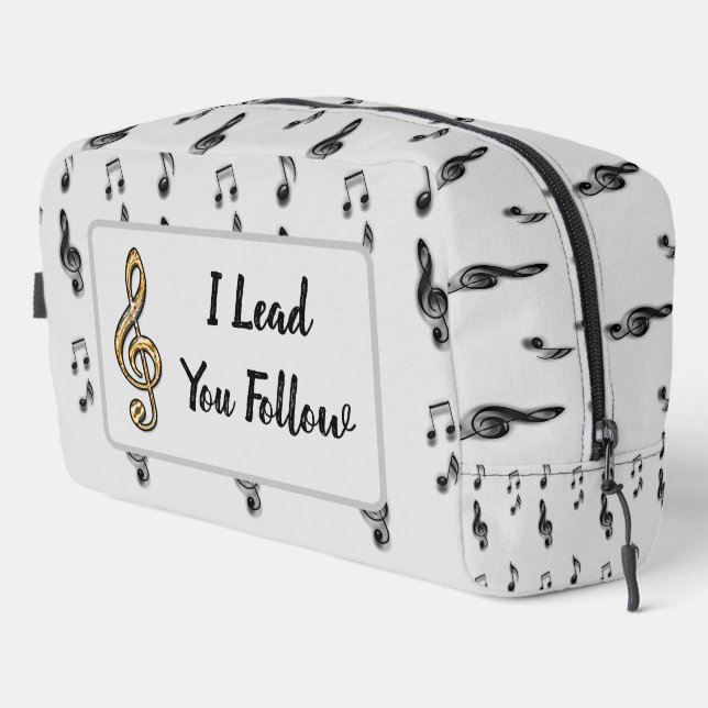 Orchestra Band Teacher Musical Notes Musician Dopp Kit (Right Corner)