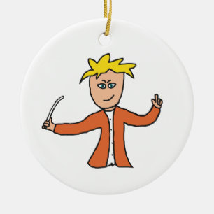 Orchestra Conductor Ceramic Ornament