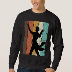 Orchestra Conductor Choir Director Baton Retro Vin Sweatshirt