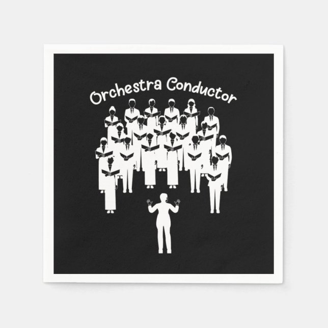 Orchestra Conductor Classical Music Orchestra Gift Napkins (Front)