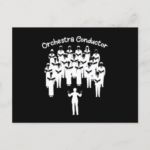 Orchestra Conductor Classical Music Orchestra Gift Postcard
