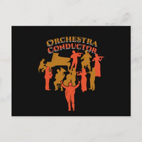 Orchestra Conductor Instrument Classical Music Gif Postcard