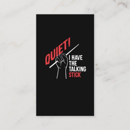 Orchestra Conductor Quiet Have the Talking Stick Business Card