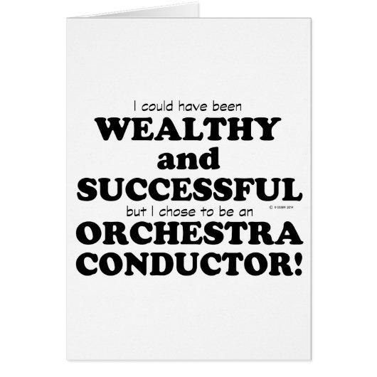 Orchestra Conductor Wealthy & Successful Cards (Front)