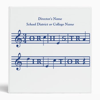 Orchestra Director Personalized Gift Binder by MarshallArtsInk at Zazzle