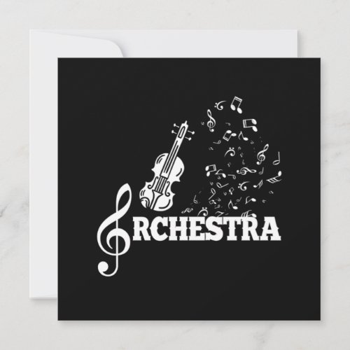 Orchestra Instrument Classical Music Notes Gift Invitation