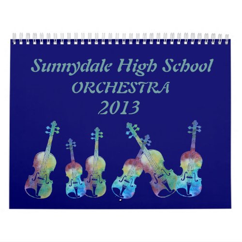 Orchestra Instruments Calendar