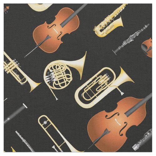 Orchestra Instruments Music Musician Decor Fabric