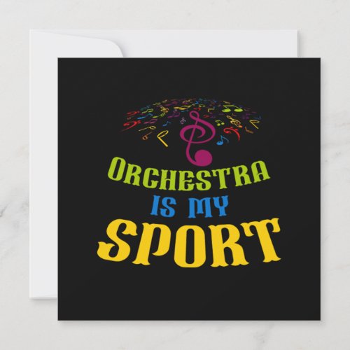 Orchestra Is My Sport Classical Music Notes Gift Invitation