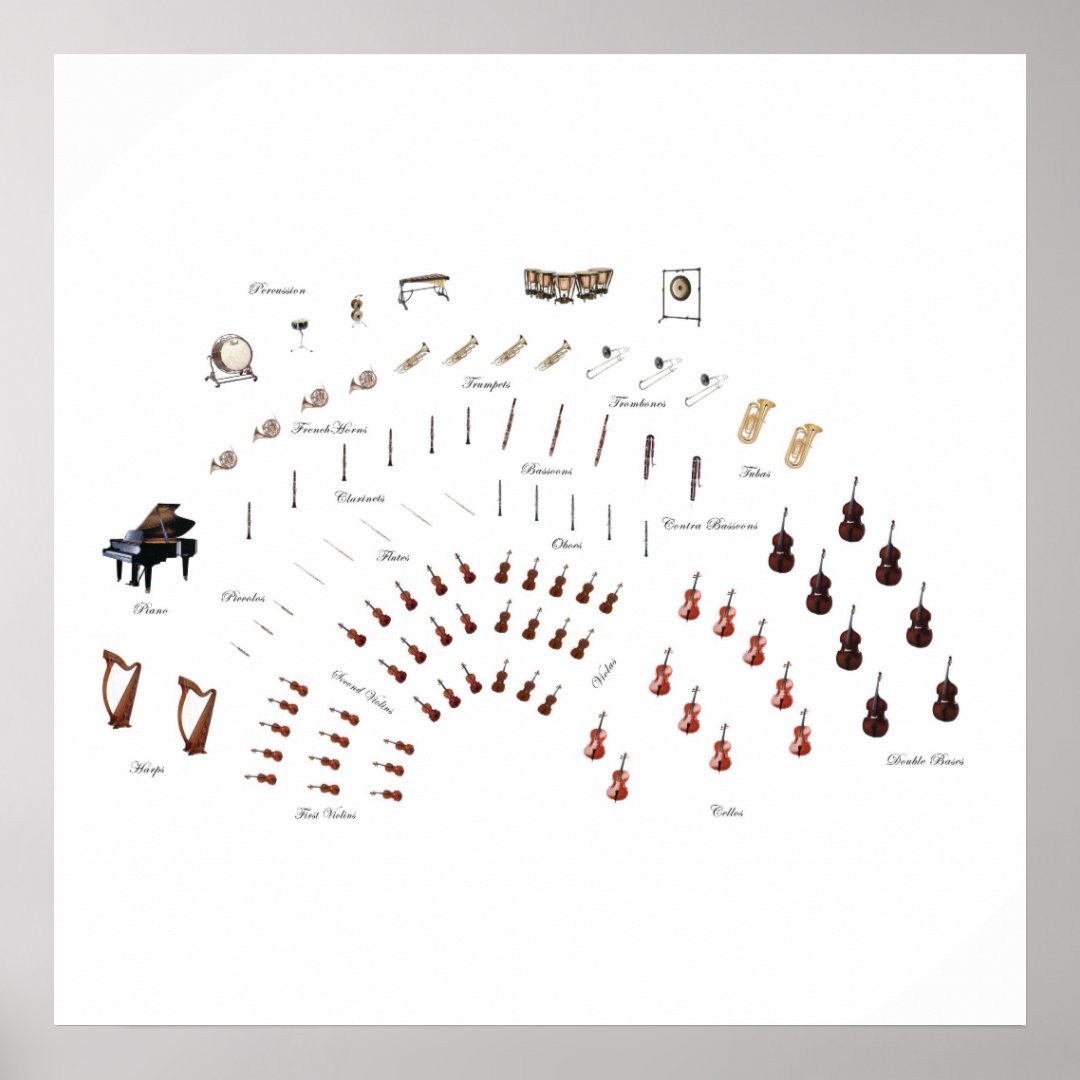 Orchestra Layout Poster | Zazzle