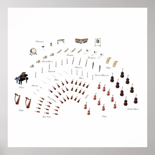 Orchestra Layout Poster | Zazzle.com