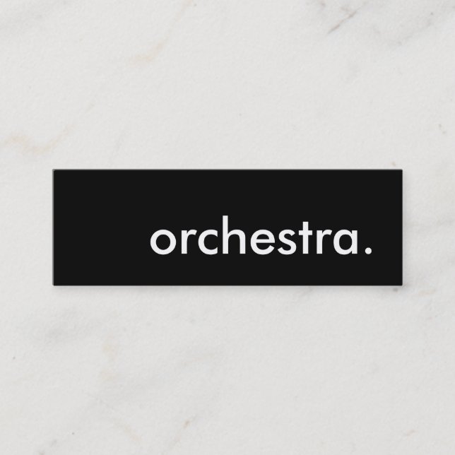 orchestra. mini business card (Front)