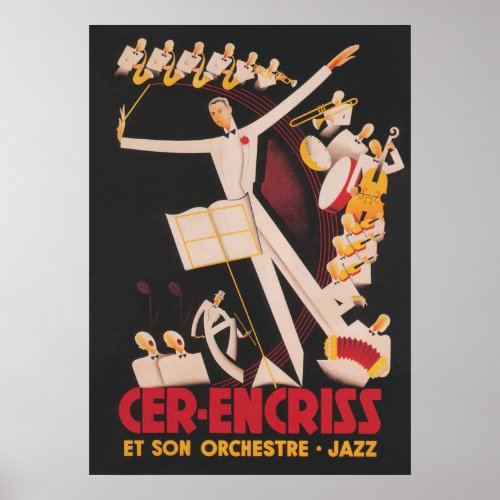 Orchestra Music Vintage Poster