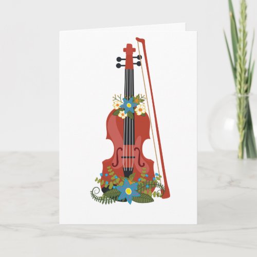 Orchestra Music Violin Viola Teacher Appreciation Card